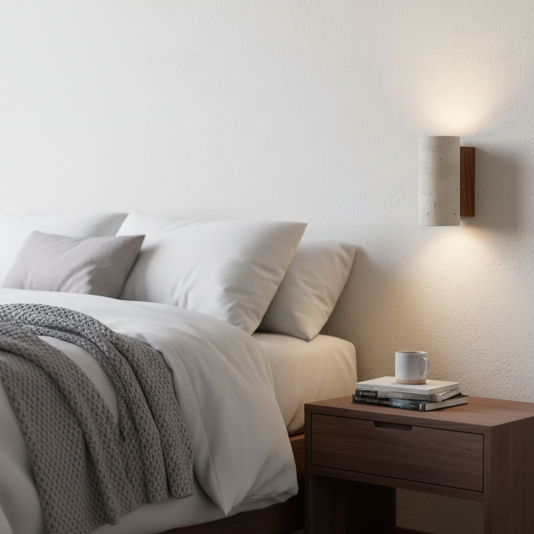 Minimalist Travertine Wall Light With LED Glow - Image 20