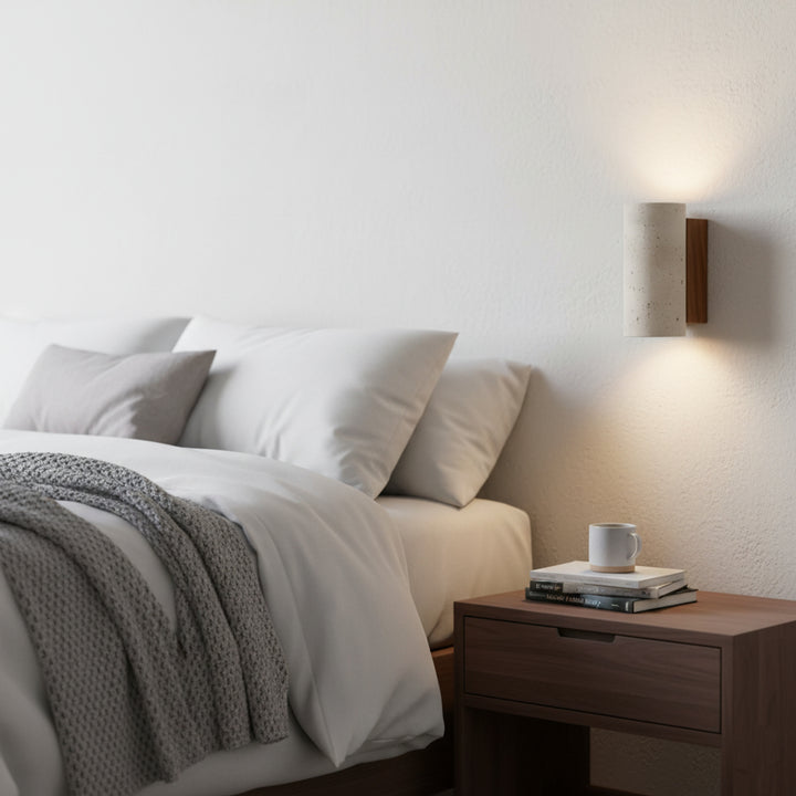 Minimalist Travertine Wall Light With LED Glow - Image 20