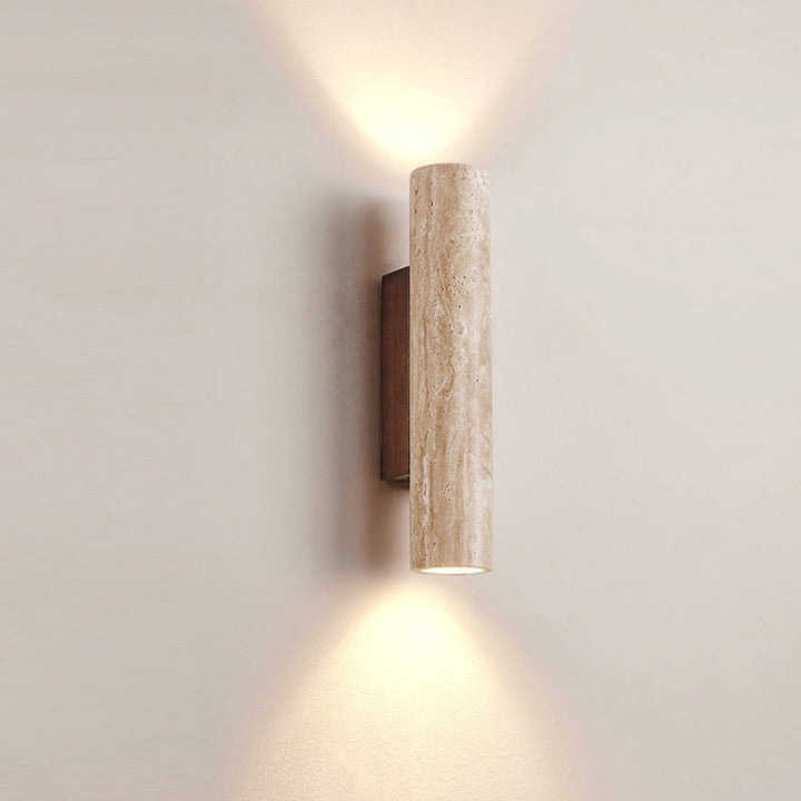Minimalist Travertine Wall Light With LED Glow - Image 6