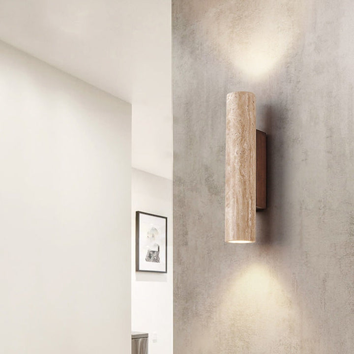 Minimalist Travertine Wall Light With LED Glow - Image 8