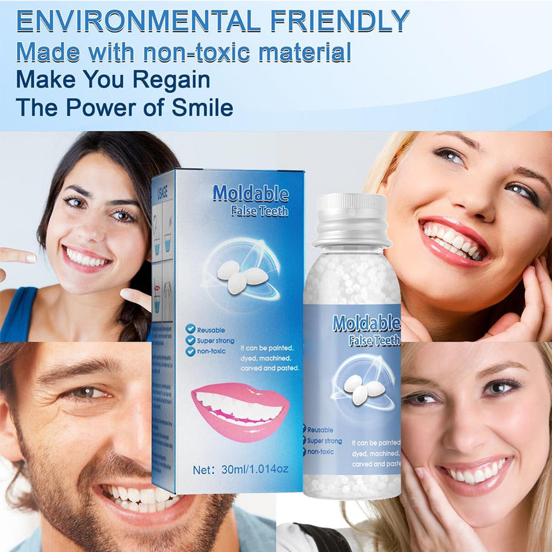 Moldable False Teeth Kit Reusable Diy Non-Toxic Polymer Beads For Teeth Repair - Image 3
