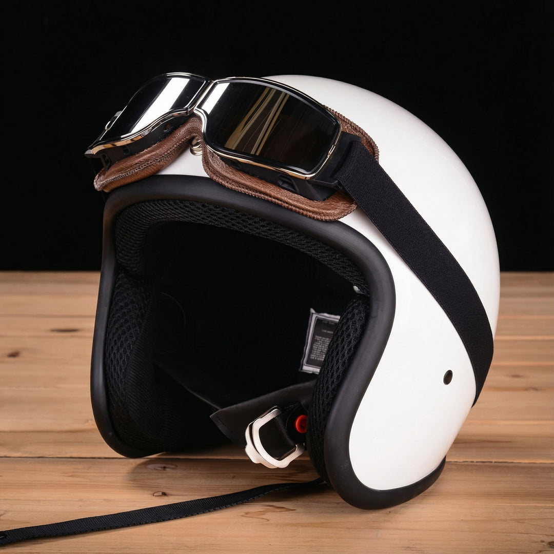 Motorcycle Goggles with Adjustable Frame and Clear Lenses - Image 6