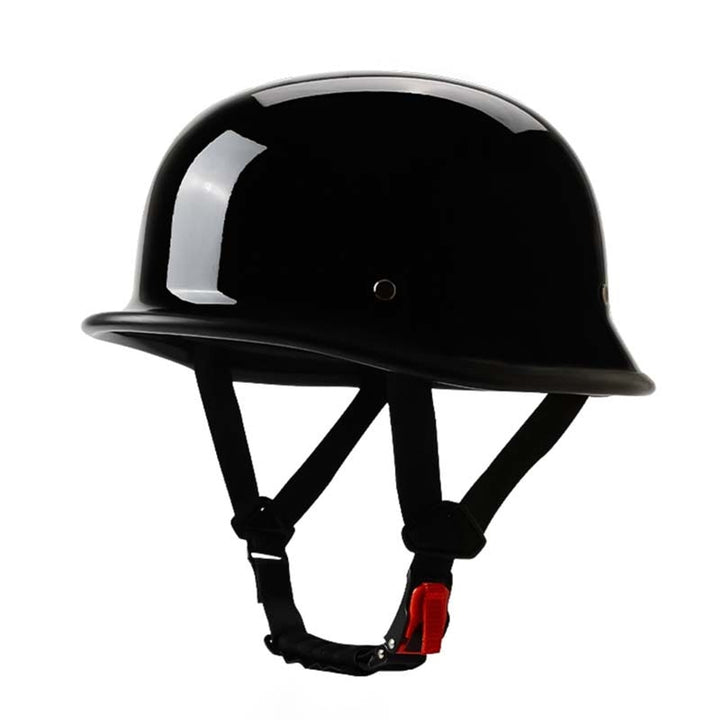Motorcycle Half Helmet Open-face Design With Chin Straps For Cruiser Street Riding - Image 1