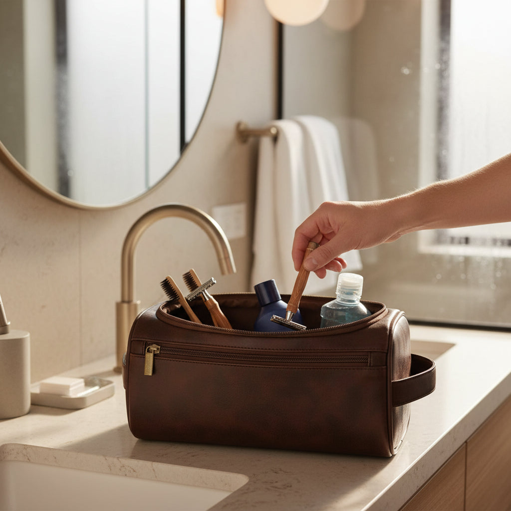 Hanging Toiletry Bag Travel Organizer with Hook – Dopp Kit for Men & Women