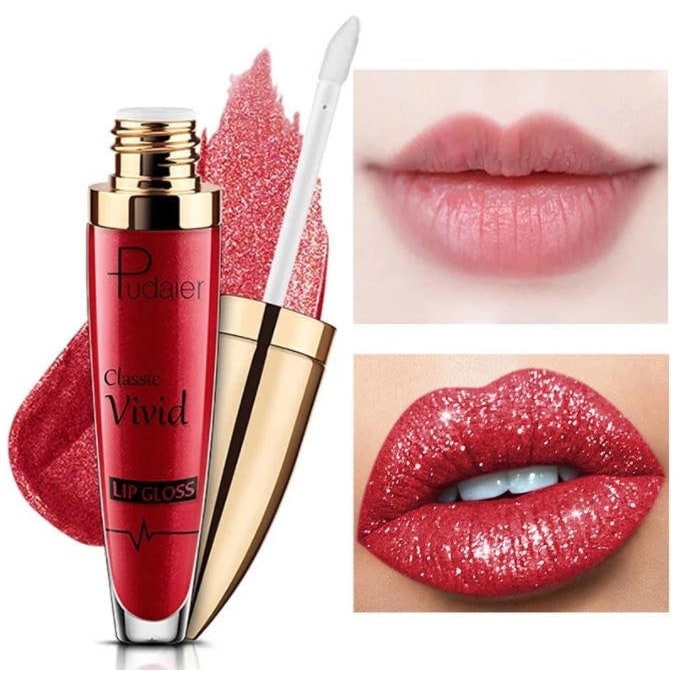 No-Transfer Liquid Glitter Lipstick Long-Lasting Creamy Lip Color - Image 1
