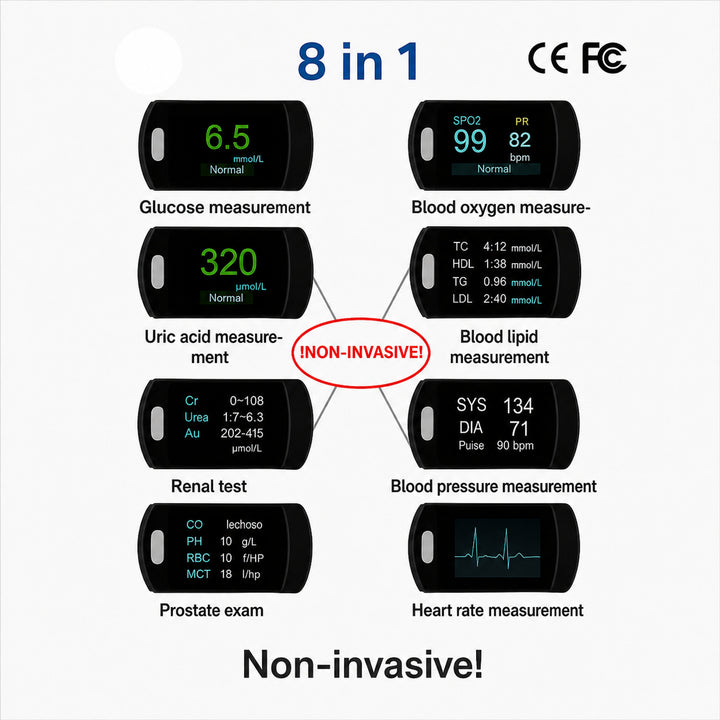 Non-Painful Glucometer Glucose Monitor Portable Fingertip Digital Display - Image 10