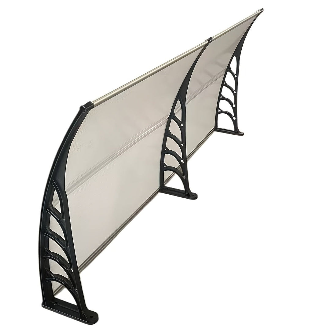 Outdoor Rain Shelter Awning With Aluminum Frame Sloped Drainage And Modular Expandable Design - Image 5