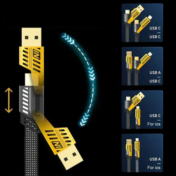 Pd Fast Charging Cable 4 In 1 Multi-Adapter With Braided Nylon - Image 4