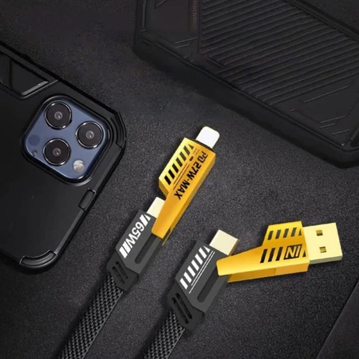 Pd Fast Charging Cable 4 In 1 Multi-Adapter With Braided Nylon - Image 3