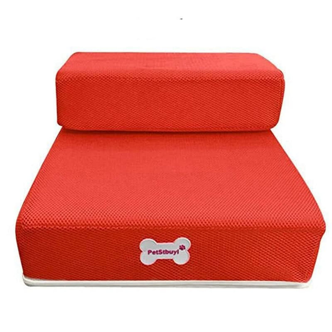 Pet Access Steps With Foam Cushioned Two Step Ramp - Image 3
