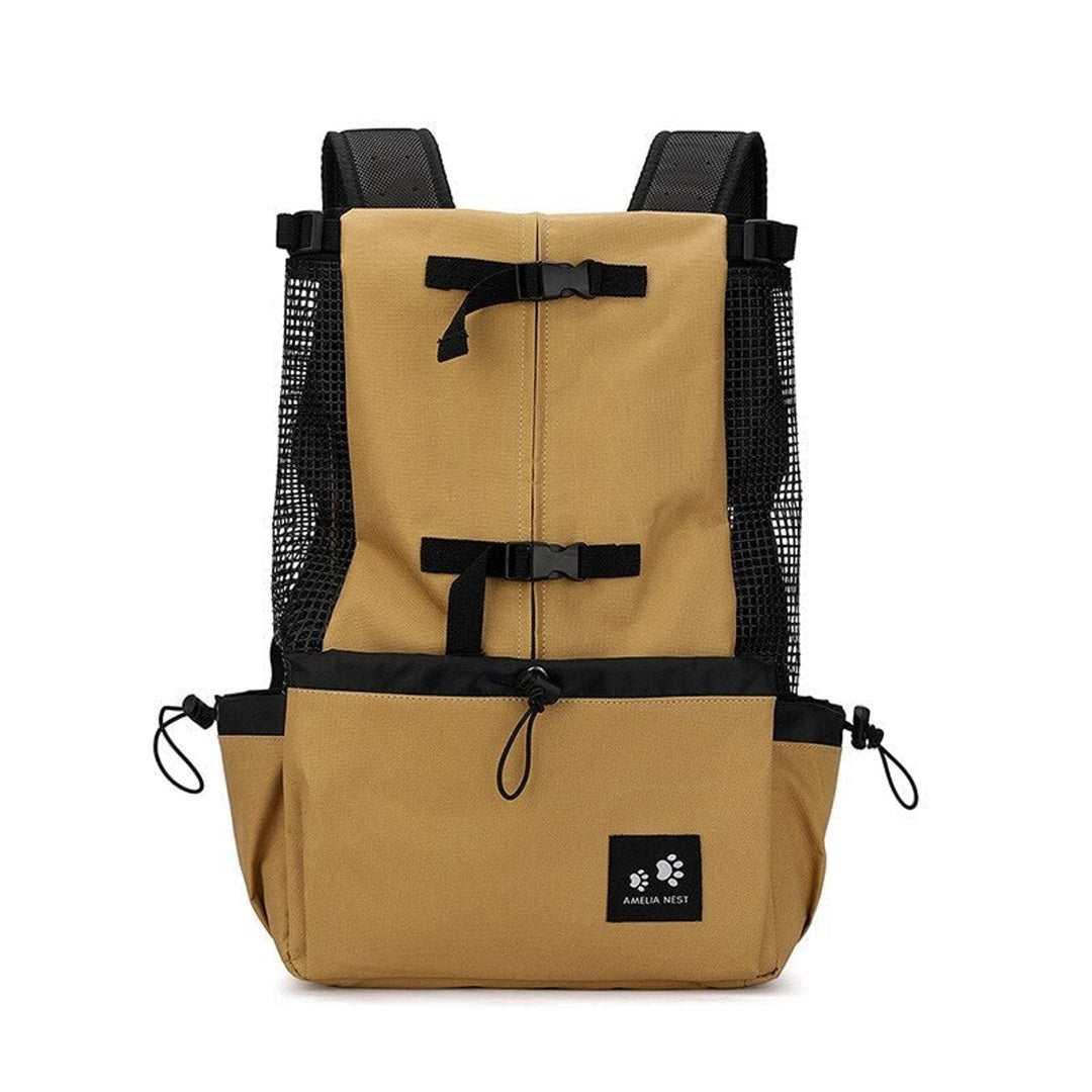 Pet Travel Backpack with Secure Mesh Design and Side Pocket - Image 13