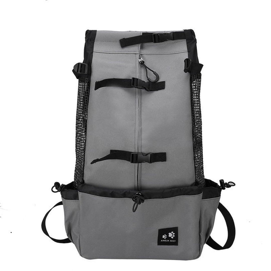 Pet Travel Backpack with Secure Mesh Design and Side Pocket - Image 14