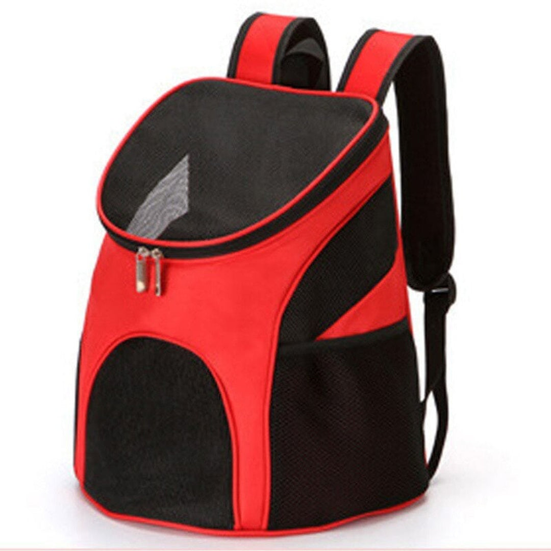Pet Travel Backpack with Secure Mesh Design and Side Pocket - Image 19