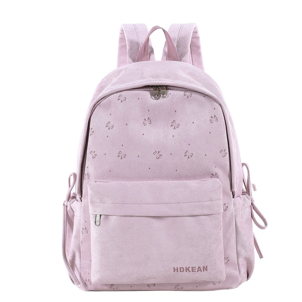 Plush Backpack with Adjustable Straps and Zip Pocket - Image 2