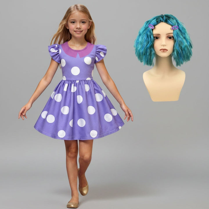 Polka Dot Purple With White Polka Dots - Image 2