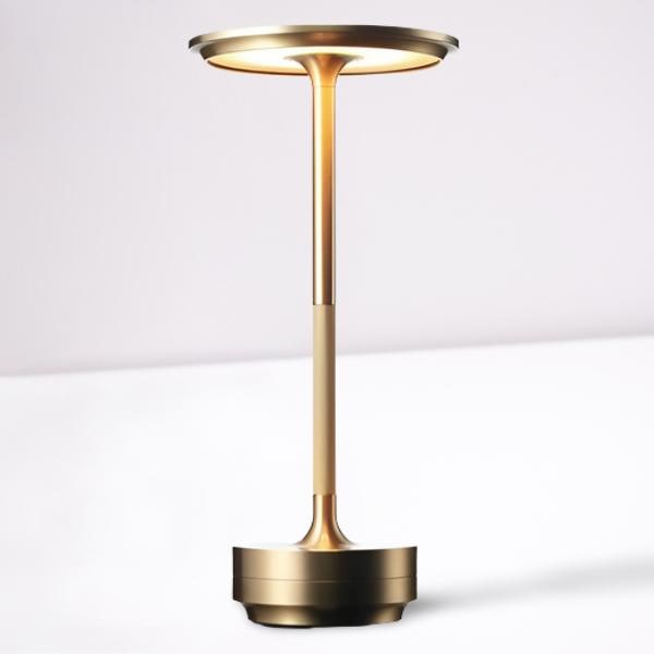 Portable Cordless Table Lamp With Metallic Finish - Image 7