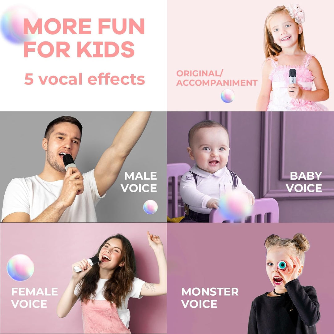 Portable Karaoke Machine With Bluetooth Speaker And Two Wireless Microphones - Image 17