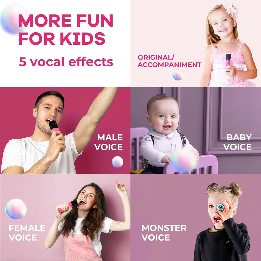 Portable Karaoke Machine With Bluetooth Speaker And Two Wireless Microphones - Image 4