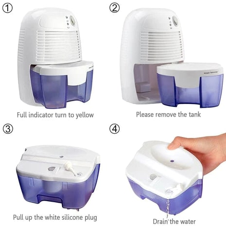 Portable Mini Dehumidifier For Basement Garage Crawl Space And Home 350 Sq Ft Compact Unit - Image 9