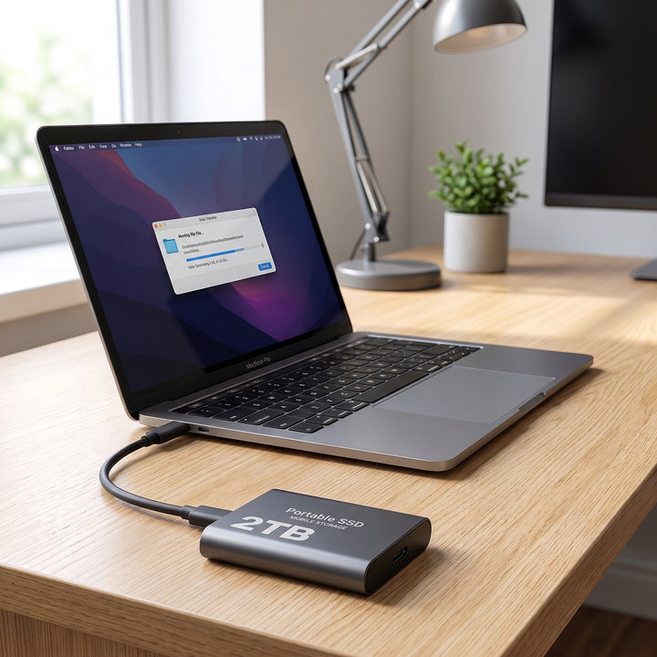 Portable SSD Usb-C External Drive Shock Resistant For Windows Mac Linux - hero