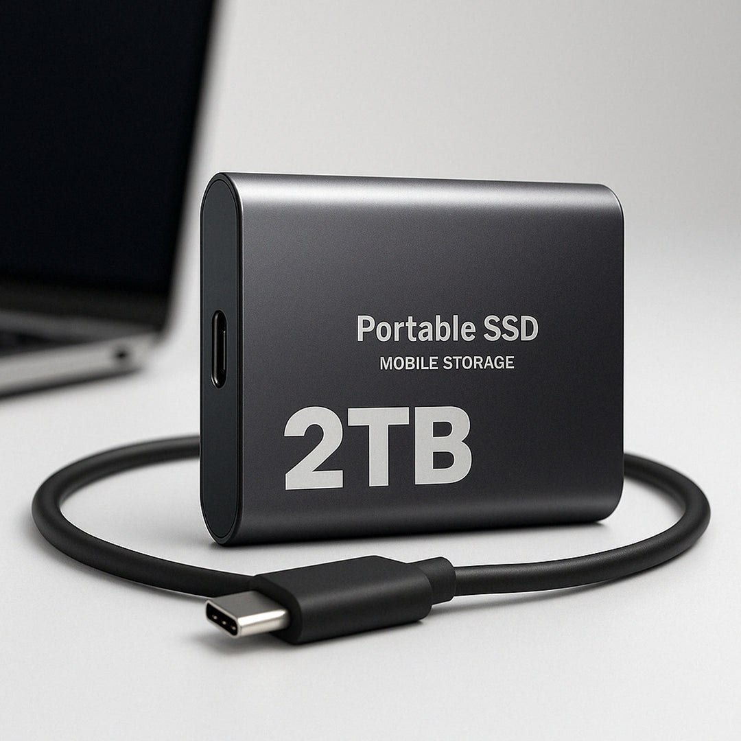 Portable SSD Usb-C External Drive Shock Resistant For Windows Mac Linux - Image 1