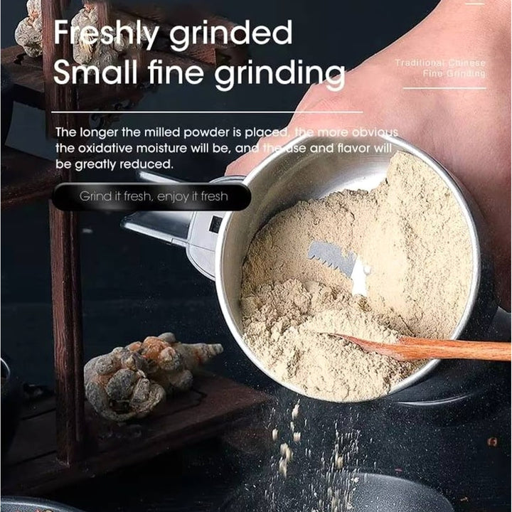 Premium Stainless Steel Coffee Beans Grinder With 400W Motor And Reflux Blade System - Image 9