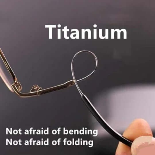 Progressive Multifocal Reading Glasses With Photochromic Anti-Glare Titanium Frame - Image 4