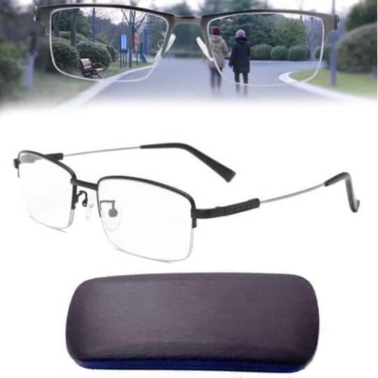 Progressive Multifocal Reading Glasses With Photochromic Anti-Glare Titanium Frame - Image 8