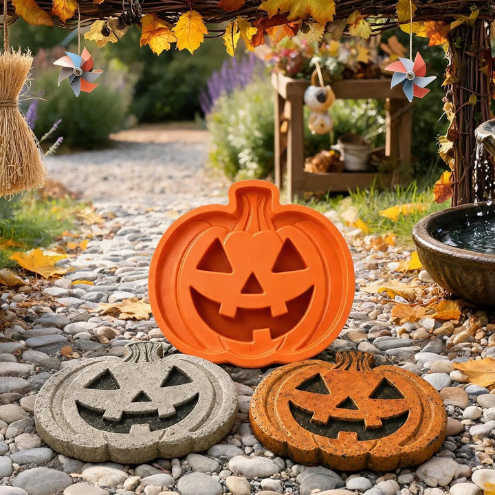 Pumpkin Casting Mold Reusable For Concrete Stepping Stones Halloween Garden Decor - Image 4