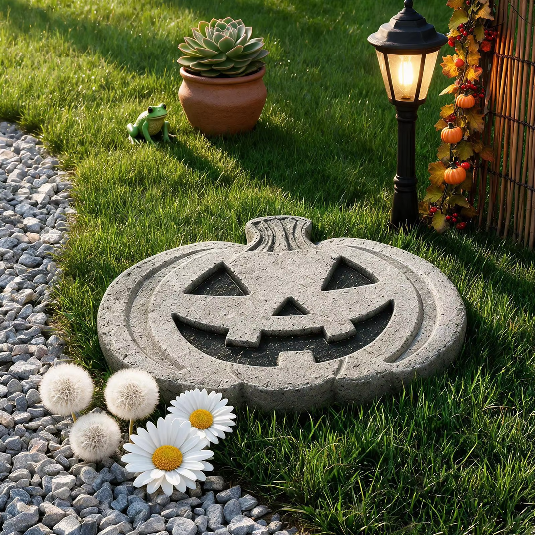 Pumpkin Casting Mold Reusable For Concrete Stepping Stones Halloween Garden Decor - Image 6