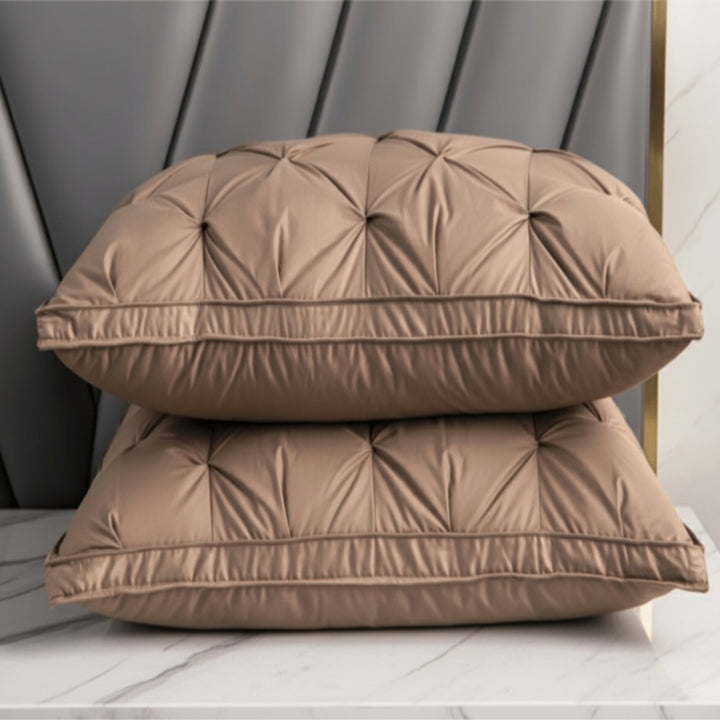 Quilted Goose Down Pillow With Soft Adaptive Support - Image 5