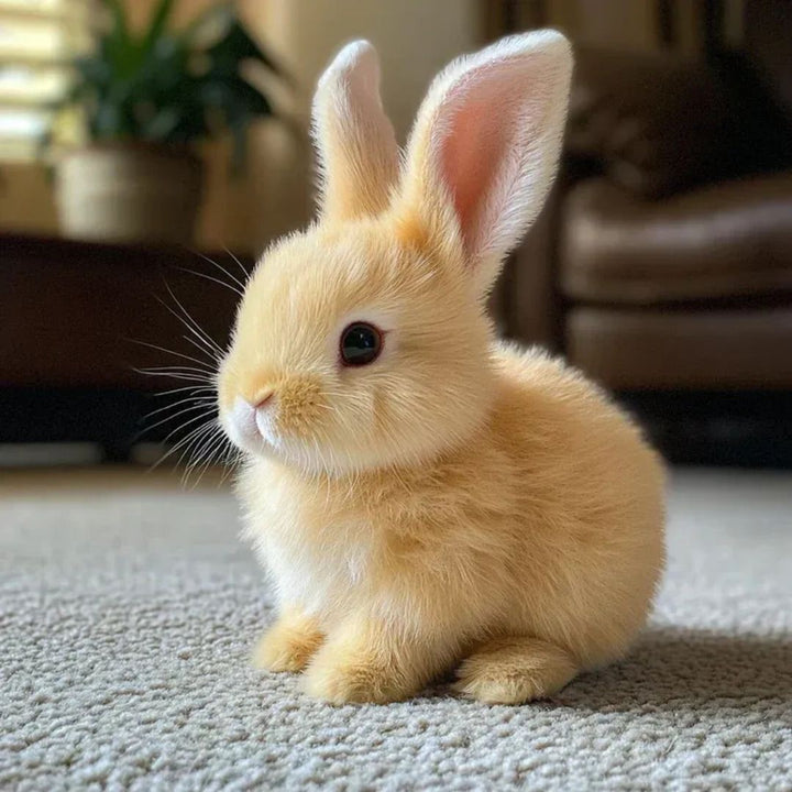 Realistic Plush Bunny With Moving Ears And Squeaker Ultra Soft Fur - Image 7
