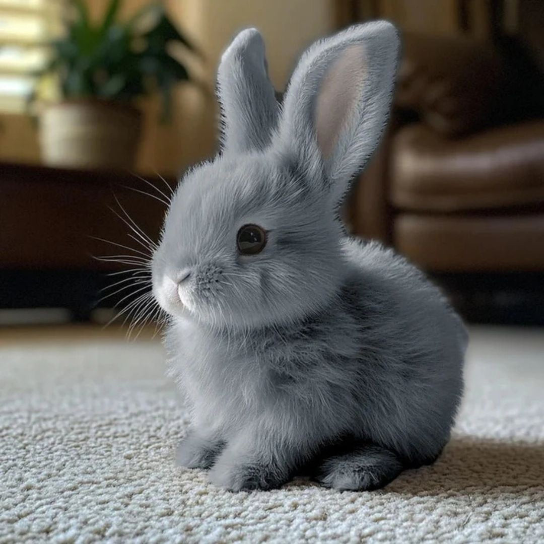 Realistic Plush Bunny With Moving Ears And Squeaker Ultra Soft Fur - Image 9
