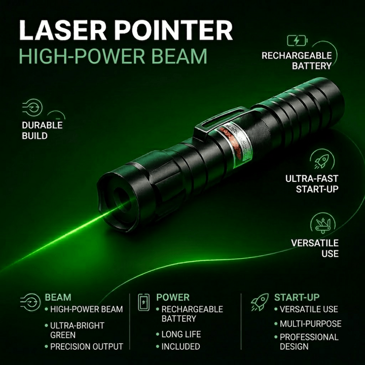 Rechargeable Battery Laser Pointer Adjustable Focus - Image 4