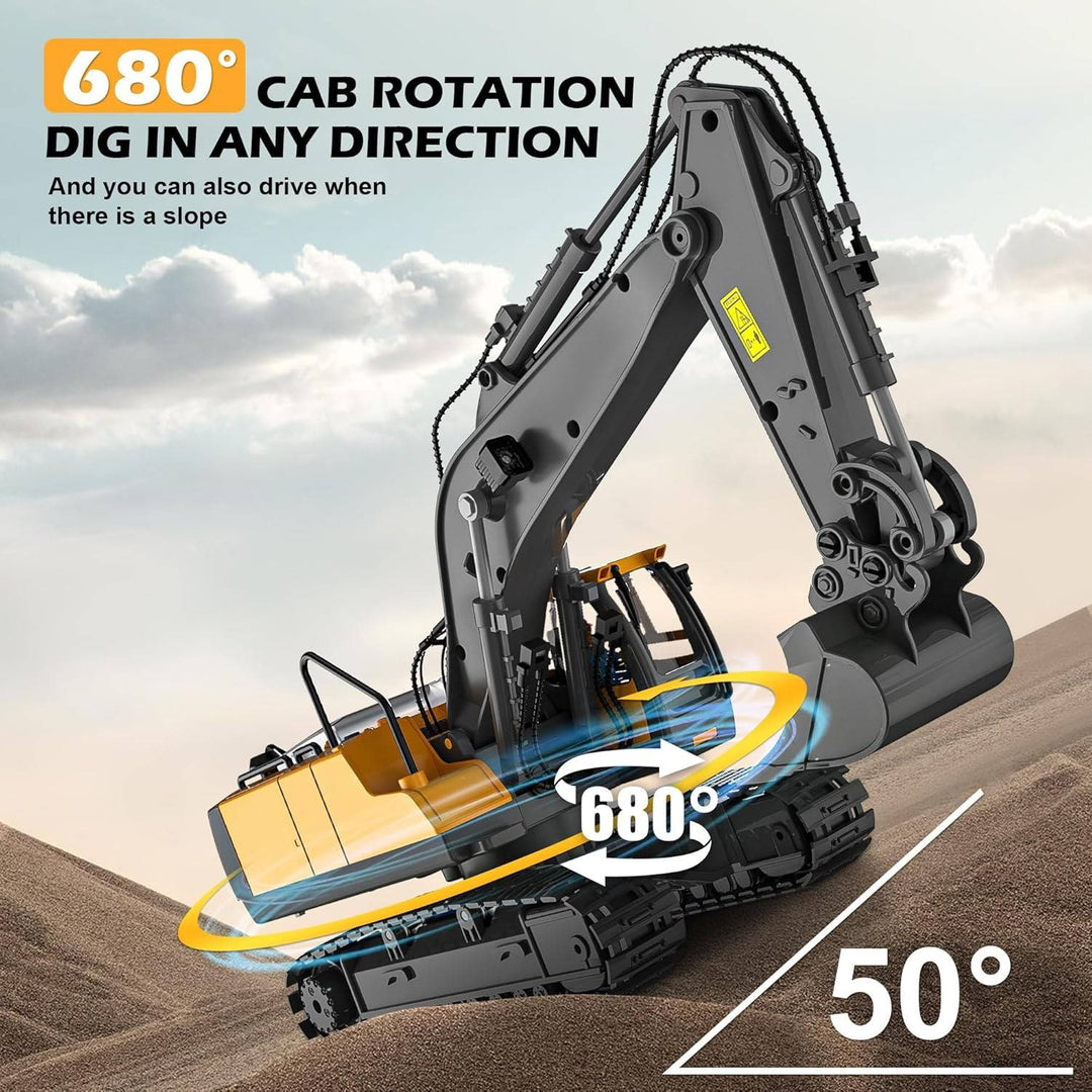 Remote Control Excavator With 680 Degree Rotation And Heavy Duty Tracks - Image 2