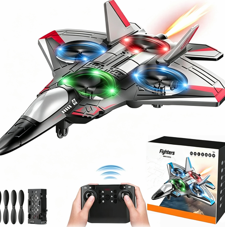 Remote Control Jet With 360° Loops And LED Lights Shockproof Flying Toy For Kids - Image 9