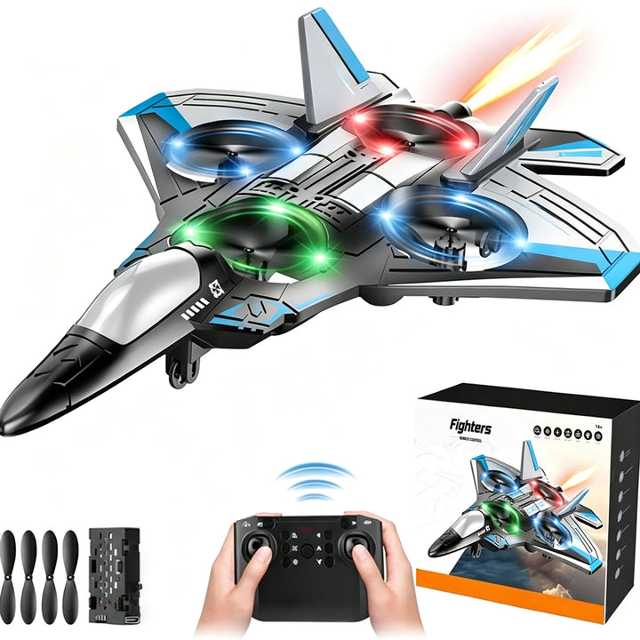 Remote Control Jet With 360° Loops And LED Lights Shockproof Flying Toy For Kids - Image 8