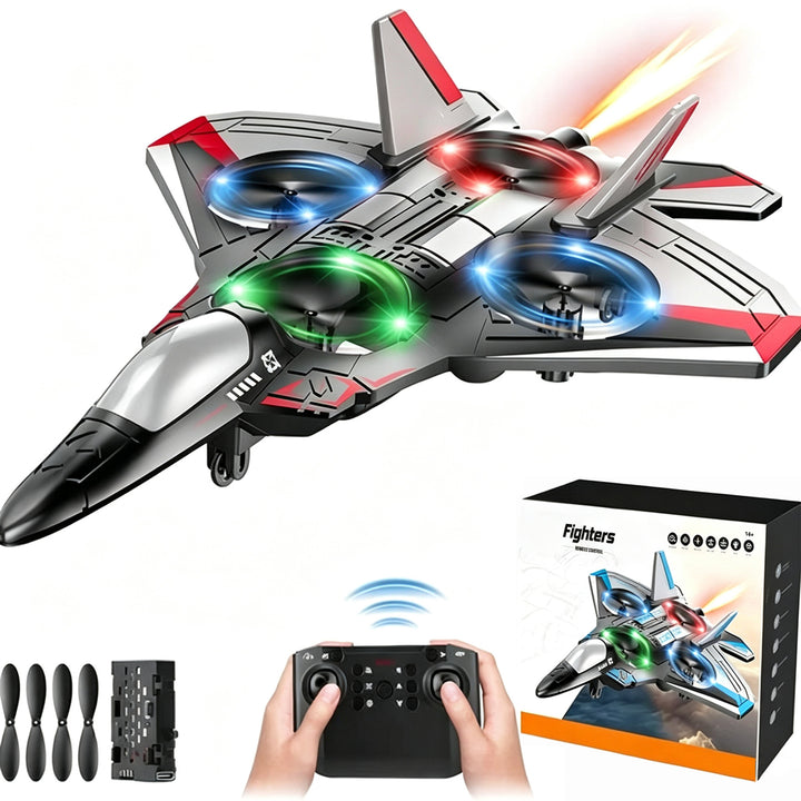 Remote Control Jet With 360° Loops And LED Lights Shockproof Flying Toy For Kids - Image 7