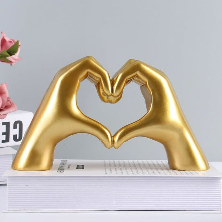Resin Heart Hands Sculpture Figurine - Image 4