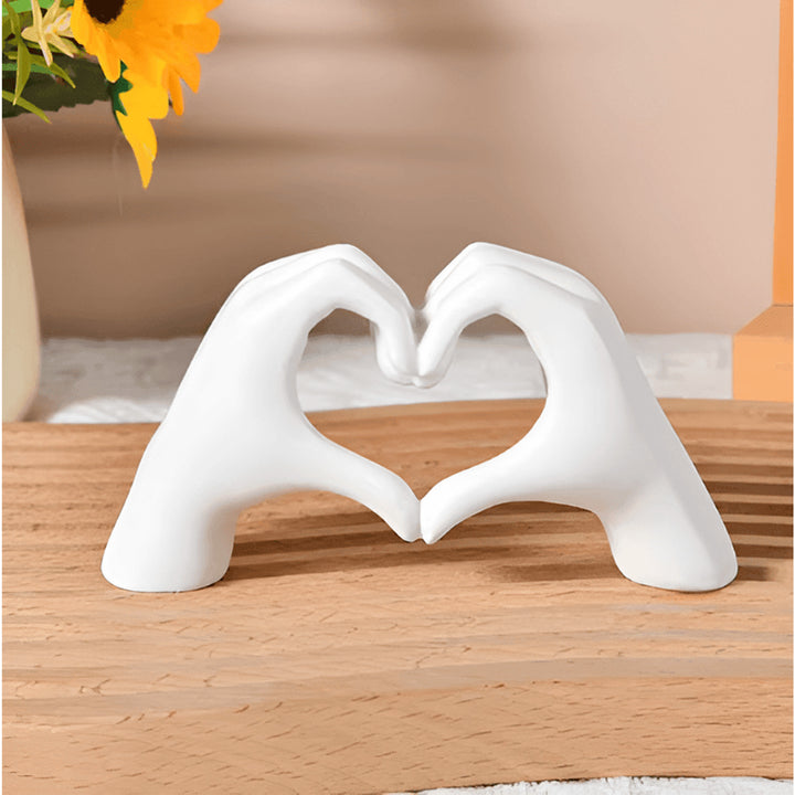 Resin Heart Hands Sculpture Figurine - Image 7