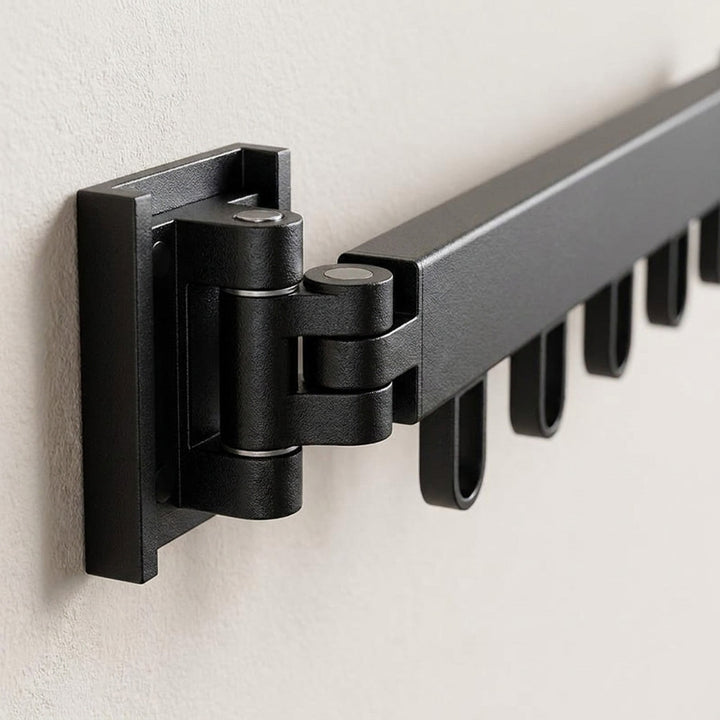 Retractable Drying Rack Folding Wall-Mount Hanger With Multiple Hooks For Clothes Drying - Image 6