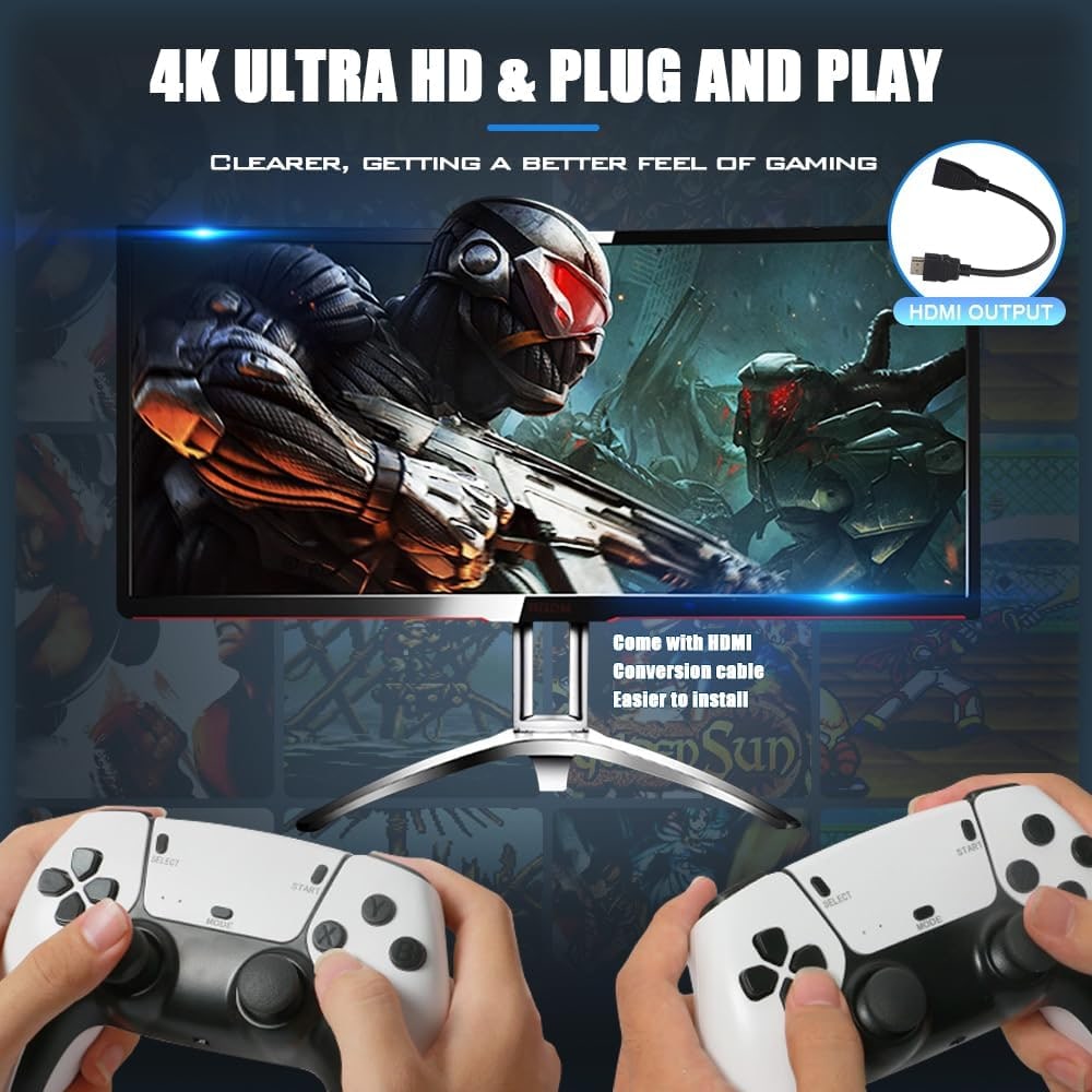 Retro Game Console 4K Game Console Handheld Dual Controller - Image 2