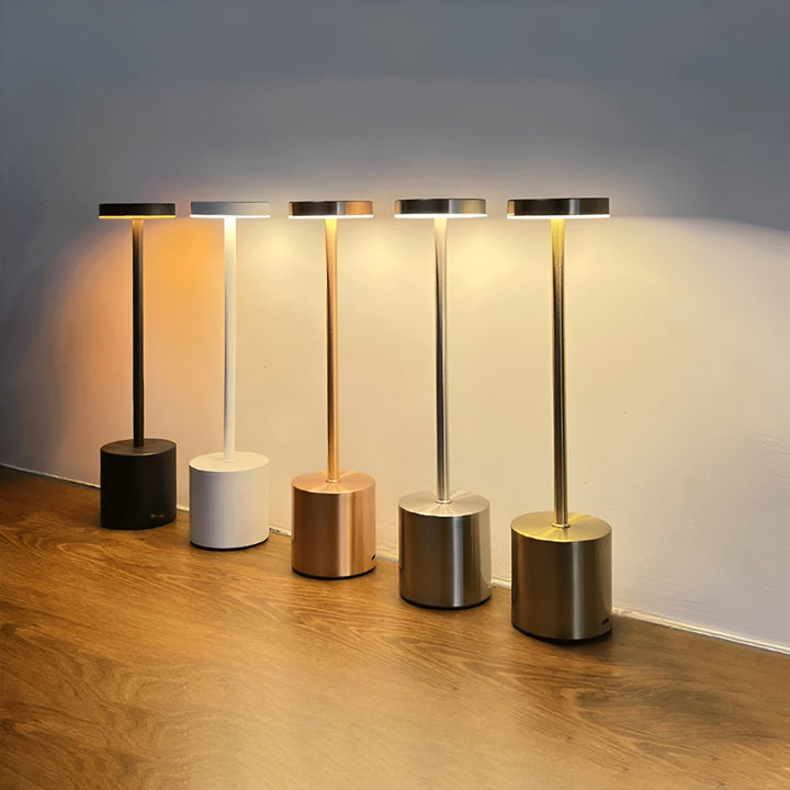 Retro Table Lamp With Touch Dimming And Wireless Rechargeable Design - Image 1