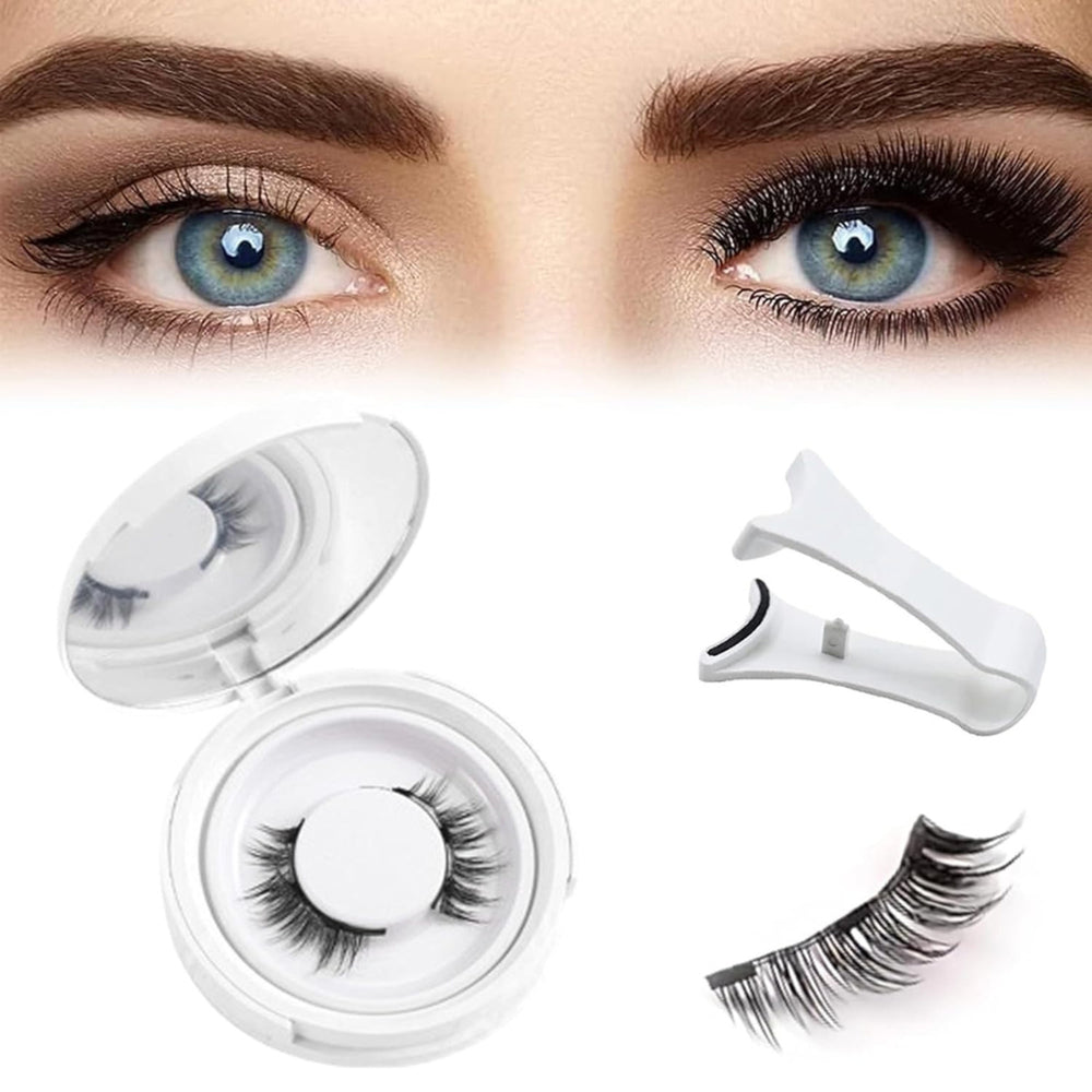 Reusable Magnetic Eyelash Set With Tweezer Applicator No Glue Needed - Image 1