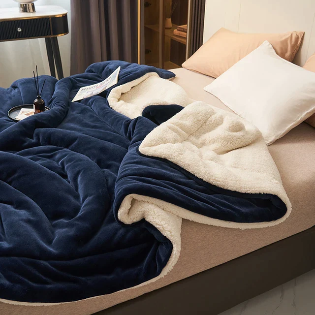 Reversible Quilted Flannel Fleece Blanket - Image 5