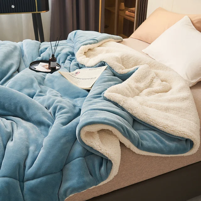 Reversible Quilted Flannel Fleece Blanket - Image 7