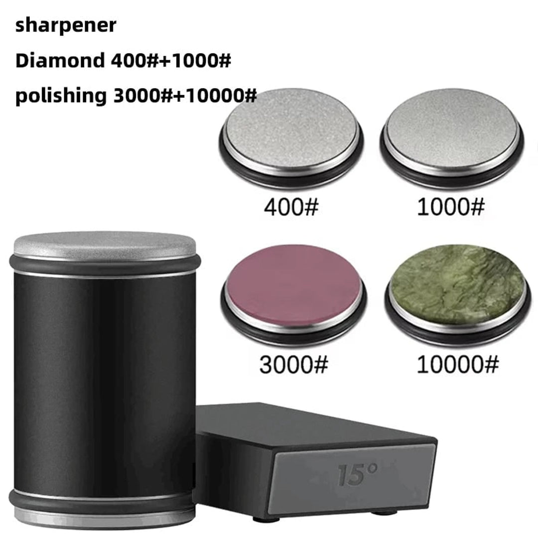 Rolling Knife Sharpener With Dual-Angle Kitchen Blade Tool And Magnetic Holder - Image 11