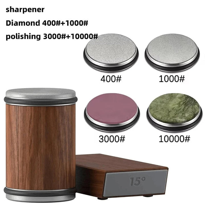 Rolling Knife Sharpener With Dual-Angle Kitchen Blade Tool And Magnetic Holder - Image 10