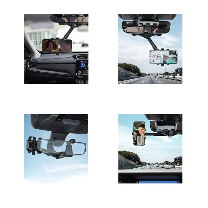 Rotatable Car Phone Holder With 360-Degree Adjustable Retractable Arm - Image 2