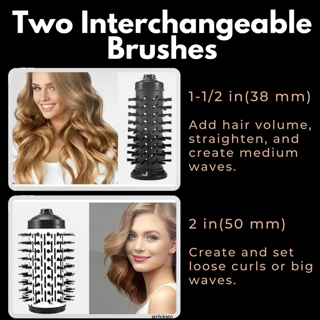 Rotating Hair Dryer Styler With 2-In-1 Volumizing Brush System And 360° Rotation With Adjustable Directions - Image 5